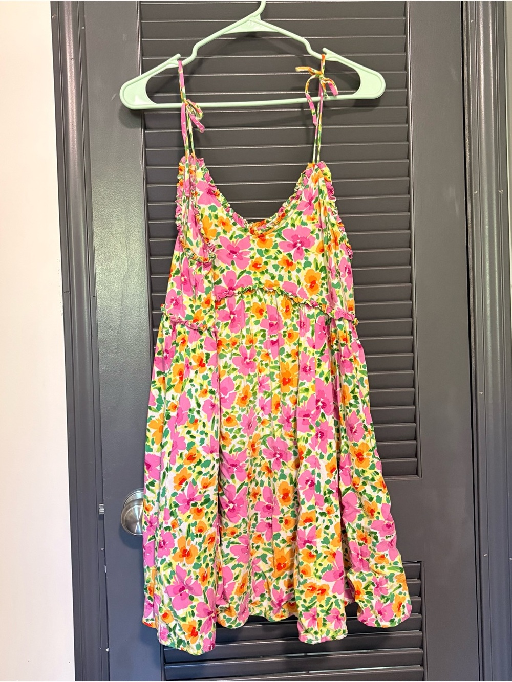 Patrons of Peace Pink Floral Tie-Shoulder Sundress